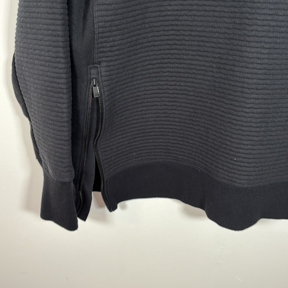 All in Motion Black High Neck Sweater XXL Zip Side Ribbed Sweatshirt Warm Comfy - Picture 2 of 7
